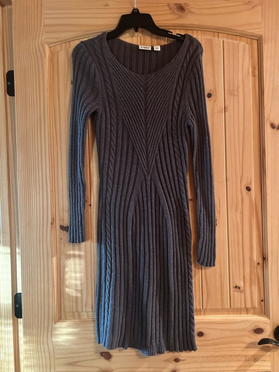 Cato Dresses & Skirts - Cato Gray Cable-Knit Midi Dress